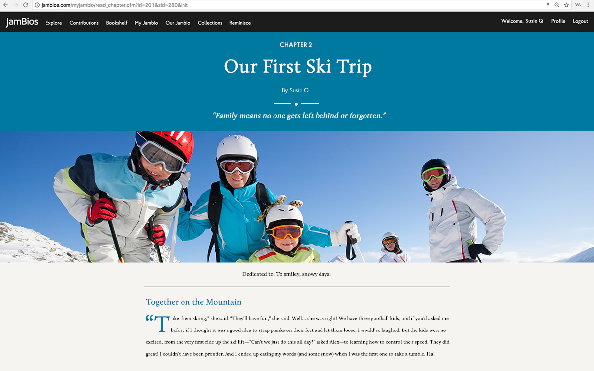 Writing Family History | JamBios